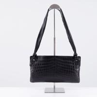 Bottega Veneta Black Scarf-Tied Crocodile Shoulder Bag - Sold for $1,920 on 10-11-2026 (Lot 657).jpg